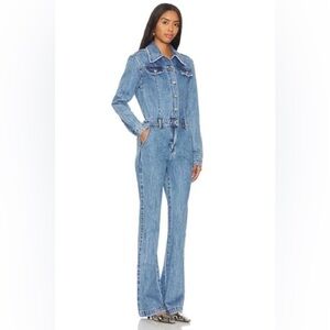 Denim Jumpsuit Flare Leg